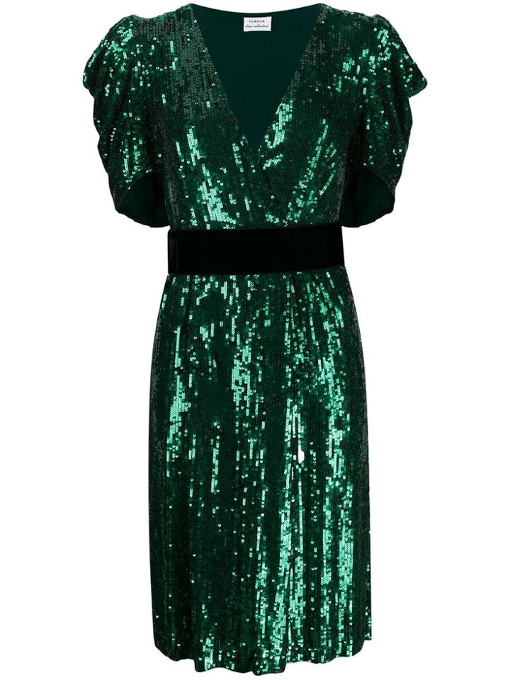 P.a.r.o.s.h. Sequin Embellished Midi Dress - Green