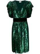 P.a.r.o.s.h. Sequin Embellished Midi Dress - Green
