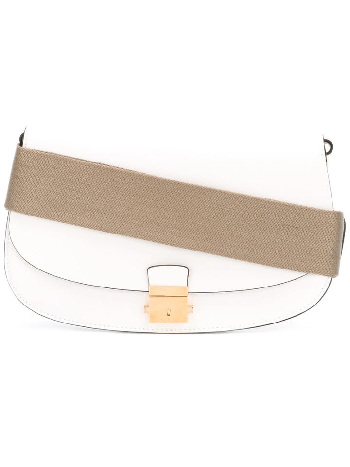 Michael Kors Small Shoulder Bag, Women's, White, Leather