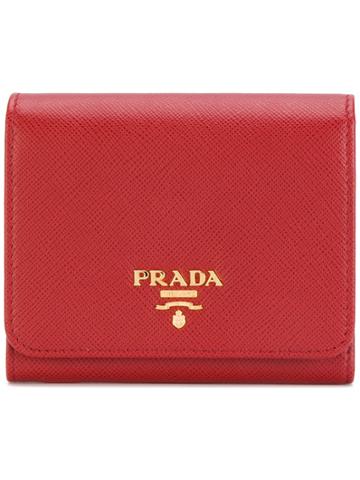 Prada Trifold Wallet - Red