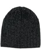 Ermanno Scervino Knitted Studded Hat - Black