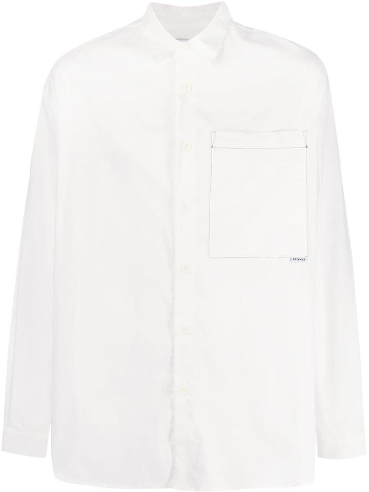 Sunnei Oversiezed Chest Pocket Shirt - White
