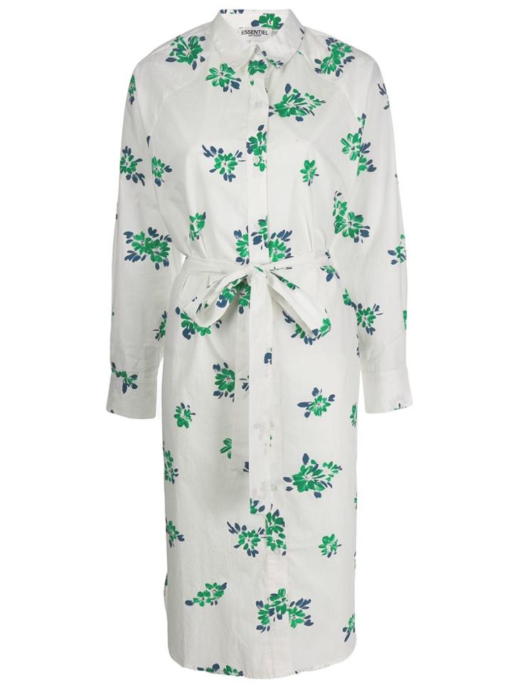Essentiel Antwerp Floral Print Shirt Dress - White