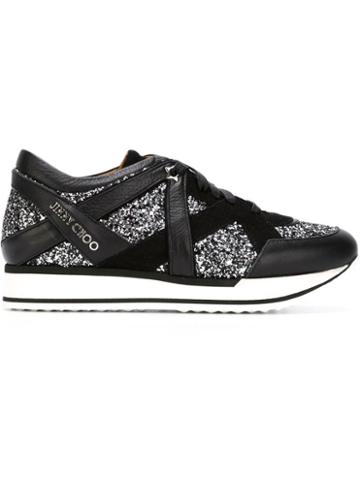 Jimmy Choo London Sneakers, Women's, Size: 36.5, Black, Leather/suede/latex
