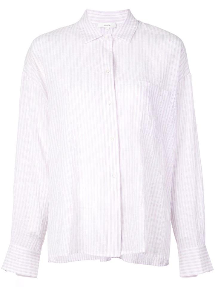 Vince Striped Relaxed Shirt - Purple