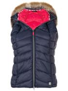 Barbour Furry Hood Padded Gilet - Blue