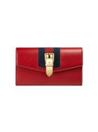 Gucci Sylvie Leather Continental Wallet - Red