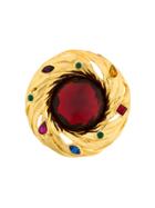 Yves Saint Laurent Vintage Circle Brooch - Metallic
