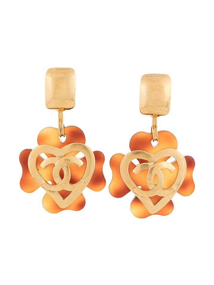 Chanel Vintage Chanel Cc Earrings - Gold