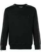 Alexander Mcqueen Side Zip Sweatshirt - Black