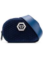 Philipp Plein Velvet Logo Waist Bag - Blue