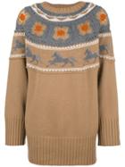 Alberta Ferretti Oversized Jumper - Nude & Neutrals