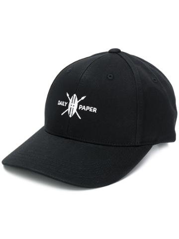 Daily Paper Logo Embroidered Cap - Black