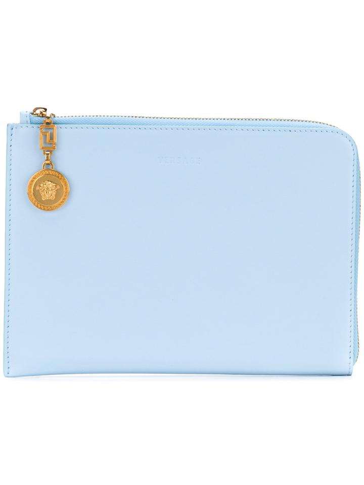Versace Medusa Lock Clutch Bag - Blue