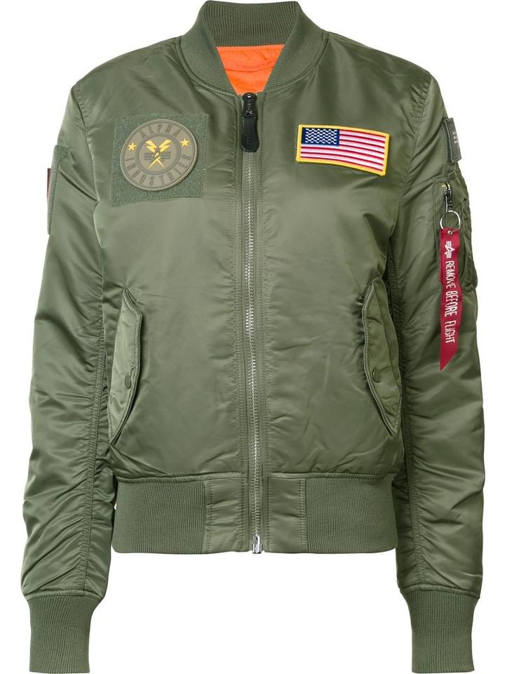 Alpha Industries 'ma-1 Flex' Jacket, Adult Unisex, Size: Medium, Green, Nylon/polyester