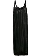 Aviù Pleated Midi Dress - Black