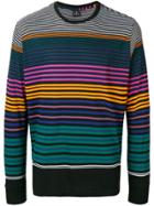 Ps By Paul Smith Striped Longsleeved T-shirt - Black