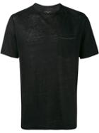 Rag & Bone Owen Short Sleeve T-shirt, Men's, Size: Large, Black, Linen/flax