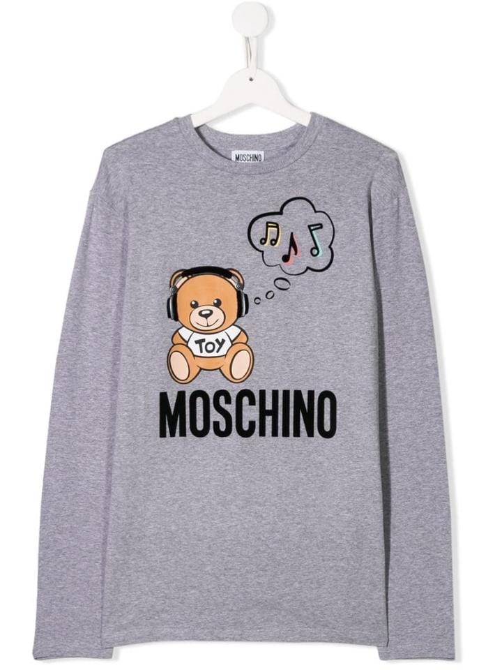 Moschino Kids Teddy Headphones Top - Grey