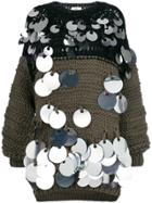 Ports 1961 Oversized Sequin Sweater - Green