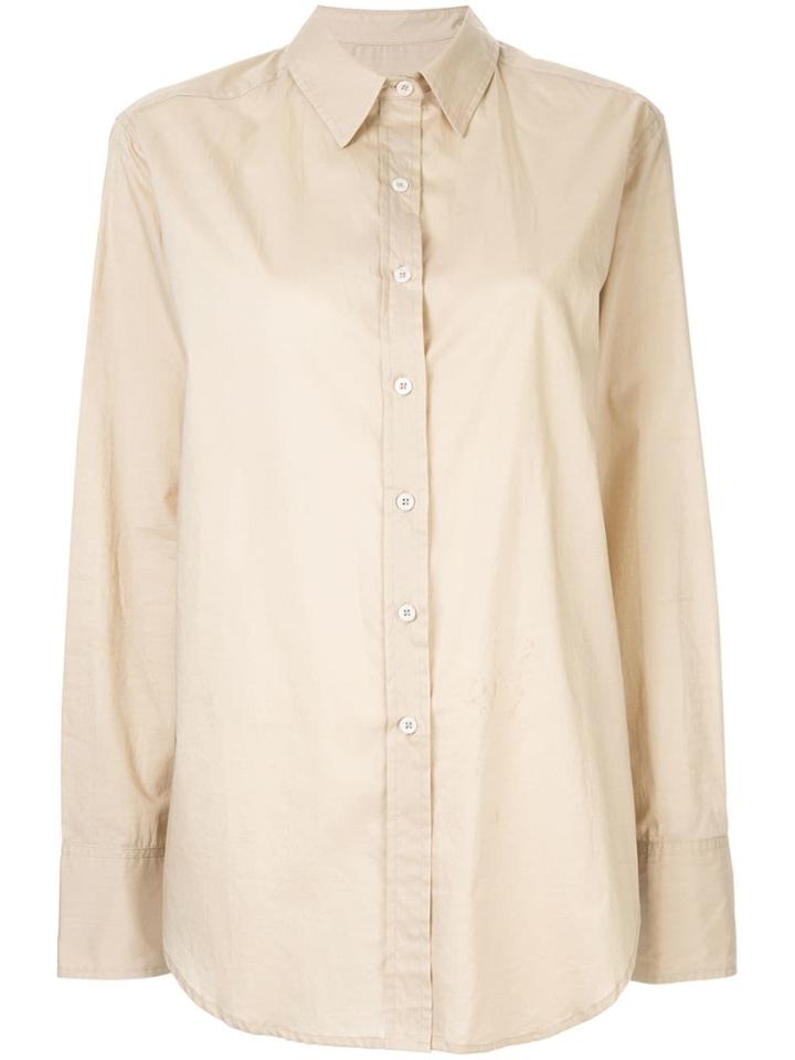 Matteau Curved Hem Shirt - Neutrals