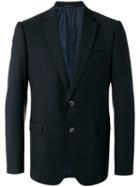 Armani Collezioni Flap Pockets Blazer, Men's, Size: 58, Blue, Virgin Wool/cupro/viscose