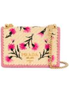 Prada Paglia Ricamo Satchel Bag - Nude & Neutrals