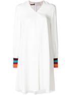 Paul Smith Rainbow Cuff Shift Dress - White