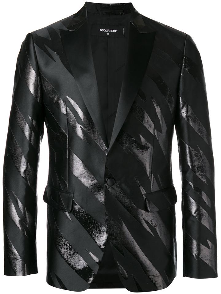 Dsquared2 Tiger Flash Blazer, Men's, Size: 50, Black, Silk/polyester