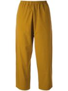 Apuntob - Cropped Trousers - Women - Cotton - 1, Yellow/orange, Cotton