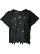 Marna Ro Floral Lace T-shirt, Men's, Size: Large, Black, Cotton