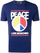Love Moschino Peace Print T-shirt - Blue