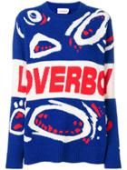 Charles Jeffrey Loverboy Intarsia Crew-neck Jumper - Blue