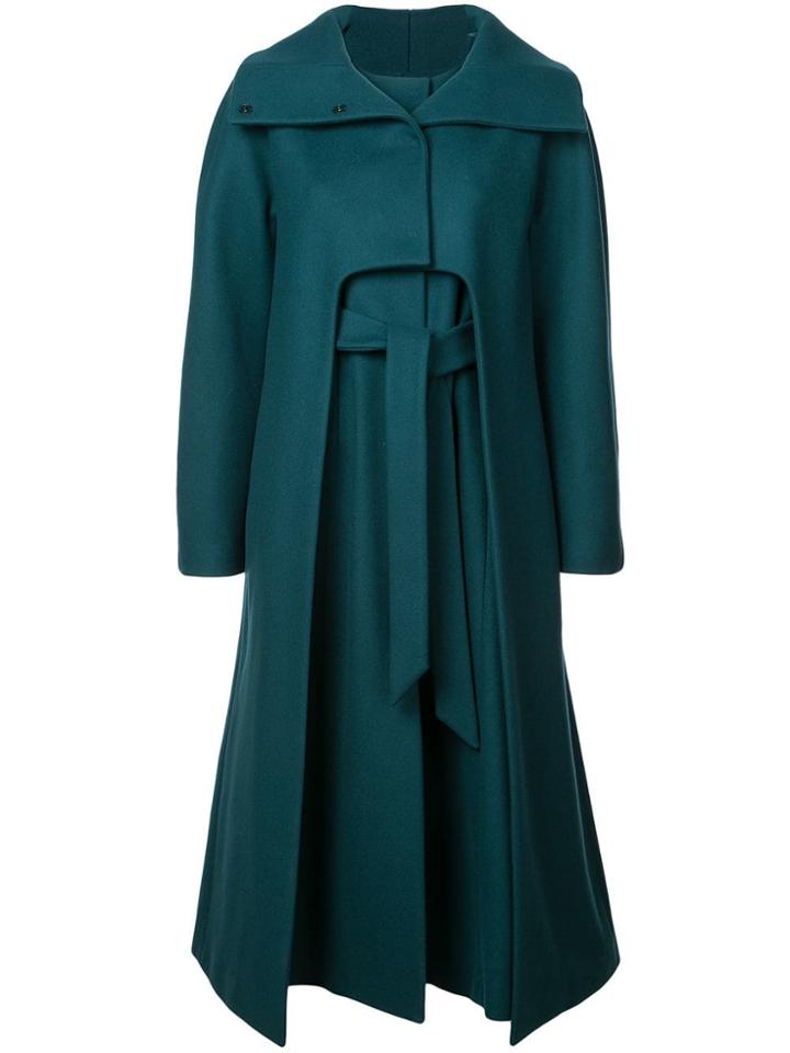 Alberta Ferretti Single-breasted Midi Coat - Green