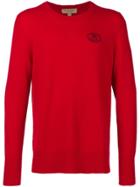 Burberry Logo Crest Sweater - Red