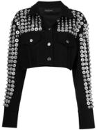 David Koma Studded Cropped Jacket - Black