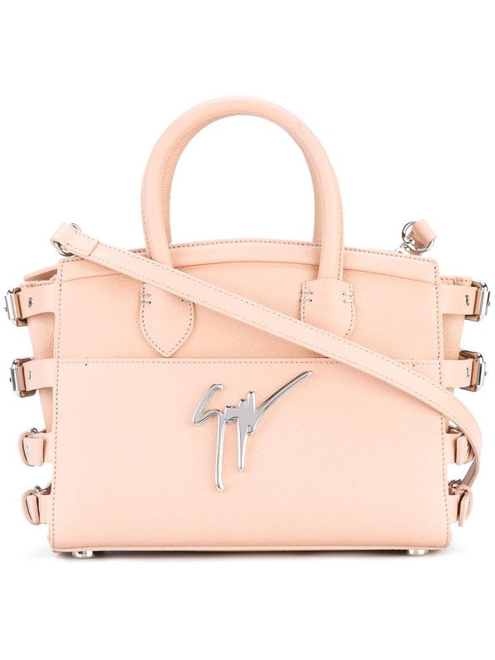 Giuseppe Zanotti Design - Buckled Straps Tote - Women - Leather - One Size, Nude/neutrals, Leather