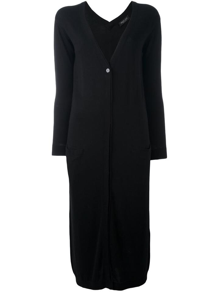 Twin-set Classic Long Cardigan, Women's, Size: Xs, Black, Silk/cashmere