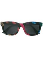 Gucci Eyewear Square Frame Glitter Sunglasses - Black