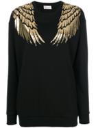 Red Valentino - Wing Print Sweatshirt - Women - Cotton/polyamide - S, Black, Cotton/polyamide
