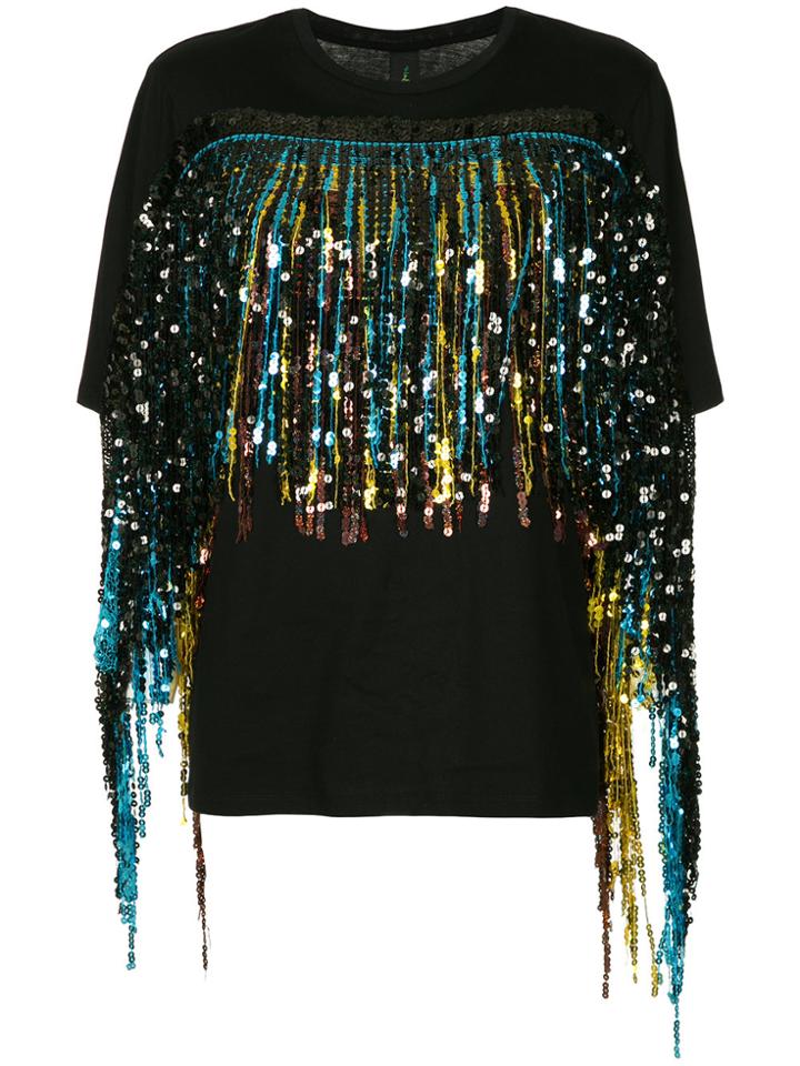 Romance Was Born Love Potion Fringed Tee - Black