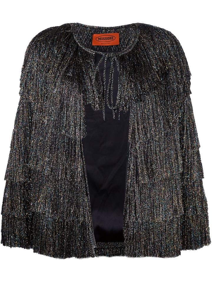 Missoni Glitter Effect Fringed Jacket