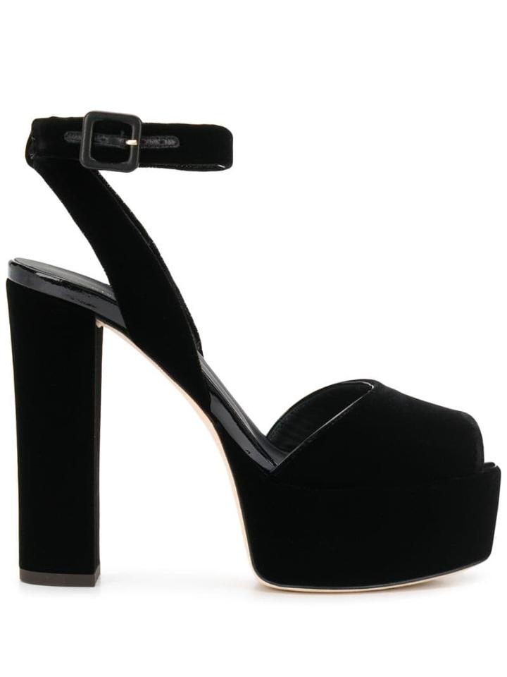 Giuseppe Zanotti Platform Peep Toe Sandal - Black