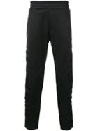 Philipp Plein Logo Embroidered Track Pants - Black