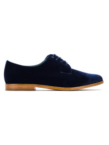 Blue Bird Shoes Velvet Oxford Shoes