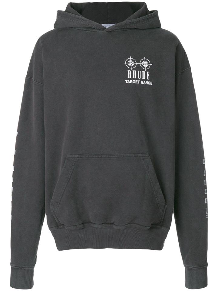 Rhude Logoed Hoodie - Black