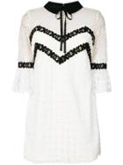 Self-portrait Petal Dress - White