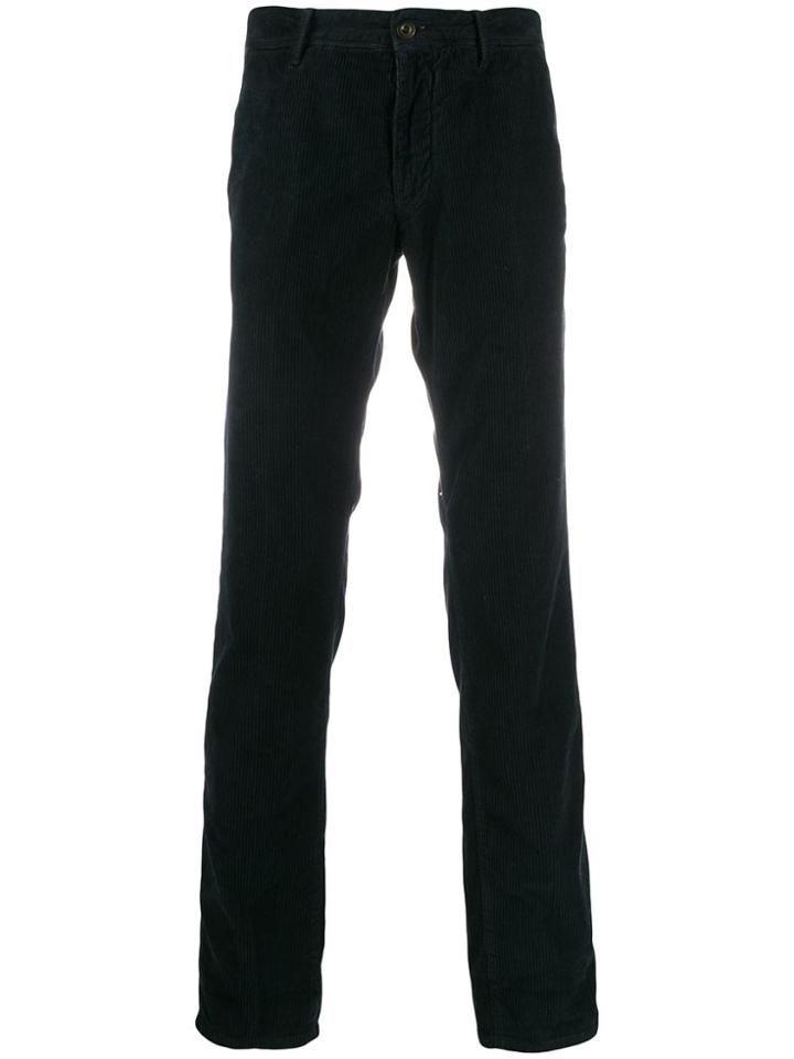 Incotex Corduroy Straight-leg Trousers - Blue