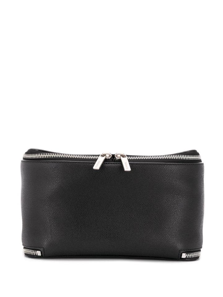 Valextra All Around Zip Makeup Bag - Black
