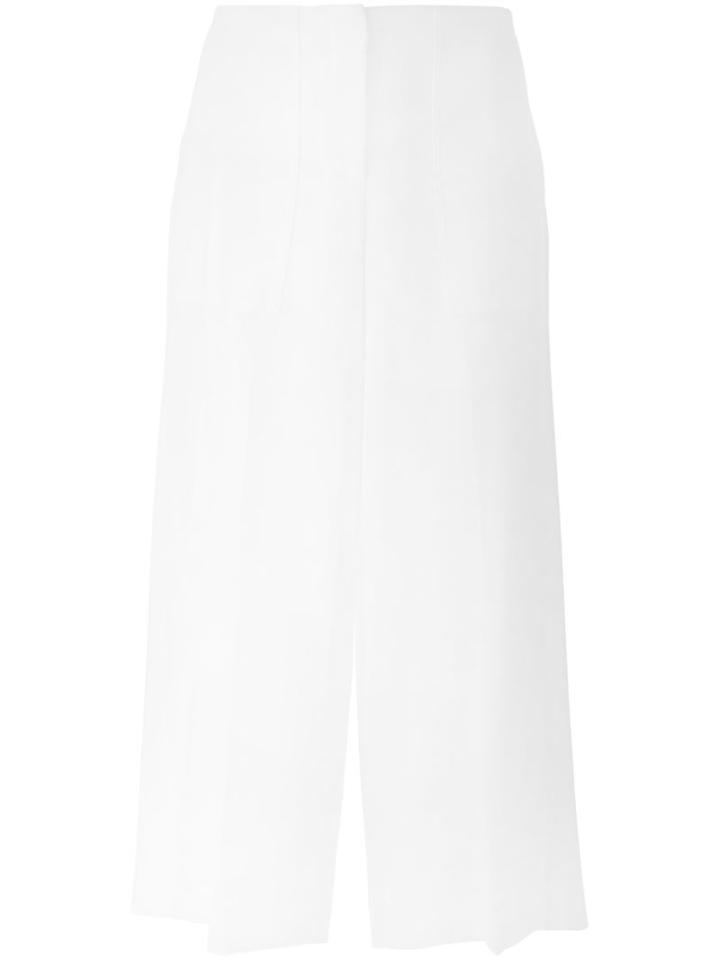Theory 'ambrisia' Trousers, Women's, Size: Large, White, Triacetate/polyester
